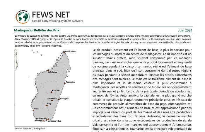 Madagascar Price Bulletin, June 2024 – Madagascar