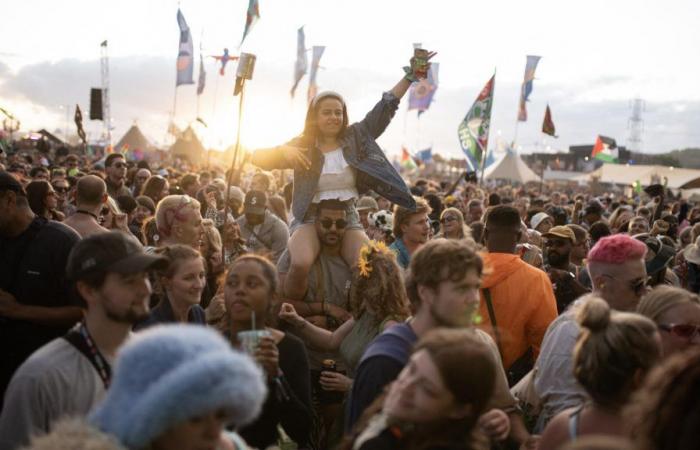 At Glastonbury, 10-week-old baby Finley has become the darling of festival-goers