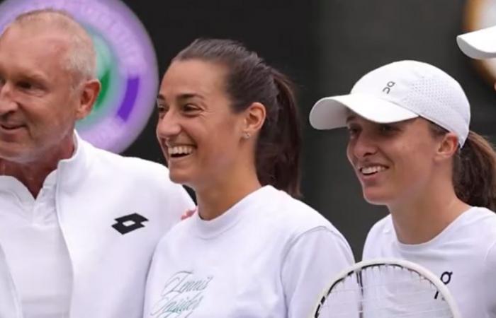 Tennis. Wimbledon – Caro Garcia hits the Centre Court with the queen Iga Swiatek