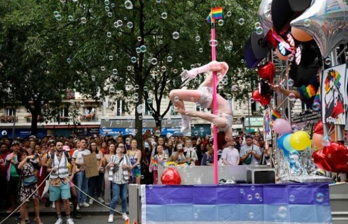 In Paris, several thousand people march for the LGBTQIA+ Pride March