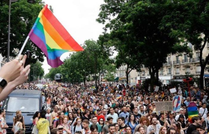 In Paris, several thousand people march in the Pride march