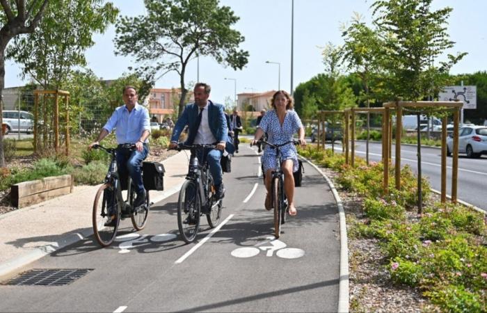 Near Montpellier. Lattes: the inauguration (on a ride) of the new cycle path