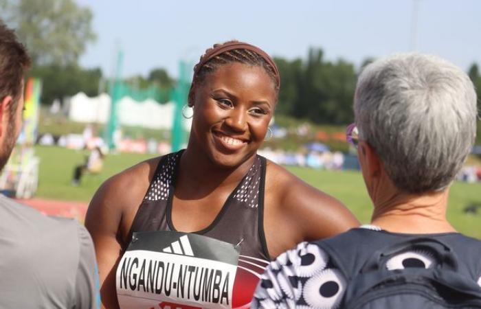 Crowned French champion, Roannaise Amanda Ngandu-Ntumba smashes her record in the weight throw