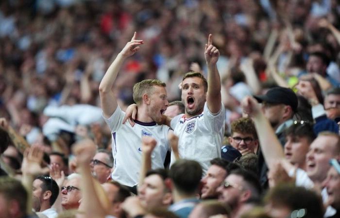Pictures of England fans at the round of 16 drama against Slovakia