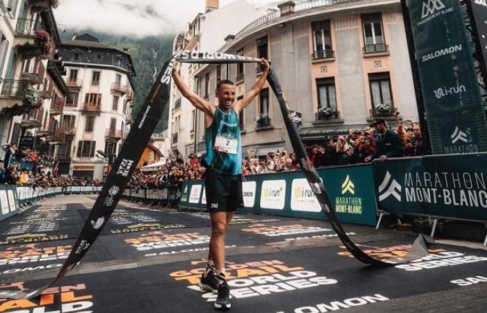 Elhousine Elazzaoui beats Rémi Bonnet in the Mont-Blanc Marathon (42 km)