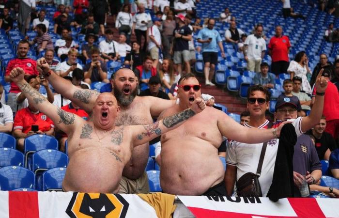 Pictures of England fans at the round of 16 drama against Slovakia