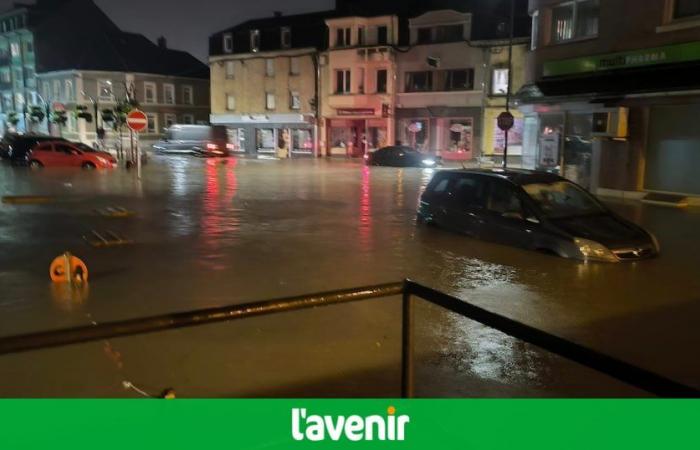 Aubange heavily affected by storms this Saturday evening: streets transformed into rivers (photos & videos)