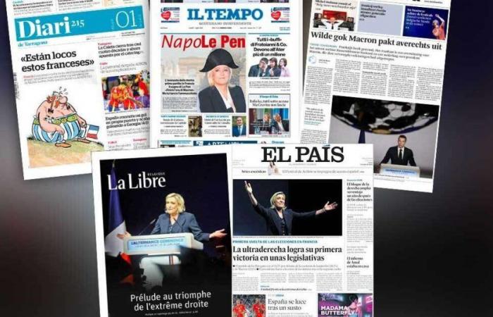 the results of the first round of legislative elections on the front page of the foreign press