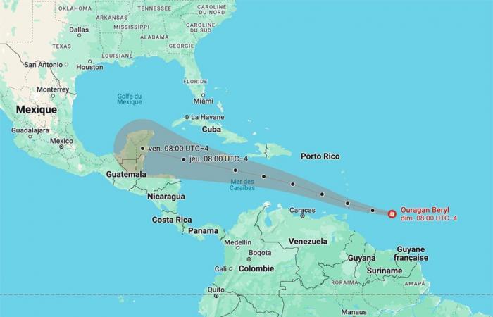 Martinique prepares for the passage of Hurricane Beryl on Monday