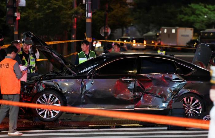 Car going the wrong way hits pedestrians, killing at least nine