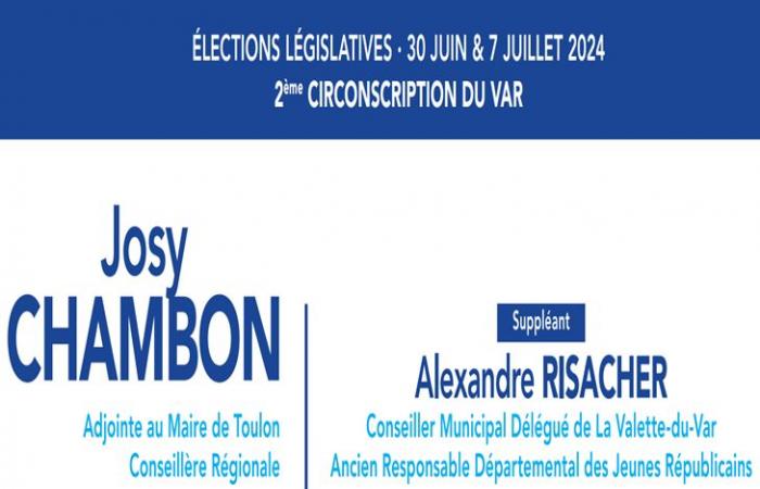 TOULON: Josy CHAMBON and Alexandre RISACHER Horizons candidates in the 2nd constituency of Var