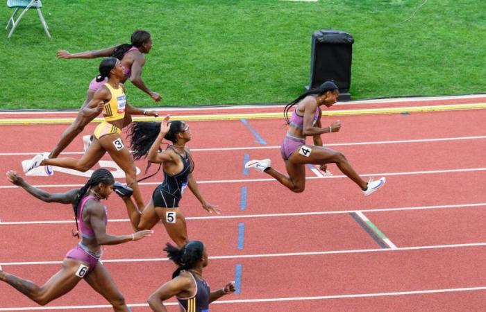 American Masai Russell, fourth fastest athlete in history in the 100 meters hurdles during the Olympic selections – Libération
