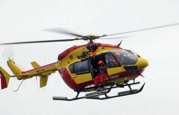 A 34-year-old man airlifted in serious condition after a motorcycle fall in Orne