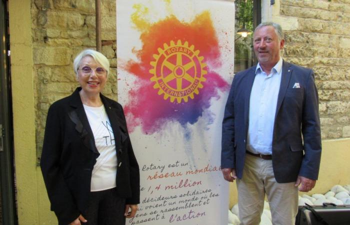 Josette Vignat, new president of the Rotary Club Villefranche