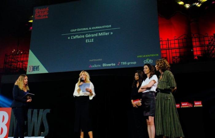 ELLE
      receives
      the
      CB
      News
      “journalistic
      coup”
      award
      for
      her
      investigation
      into
      Gérard
      Miller