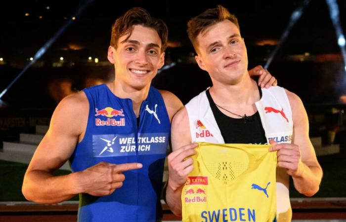 Armand
      Duplantis
      beats
      Karsten
      Warholm
      in
      the
      100m
      to
      win
      their
      challenge