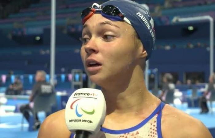 The
      distress
      of
      young
      French
      swimmer
      Assya
      Maurin-Espiau
      after
      her
      first
      Paralympic
      Games