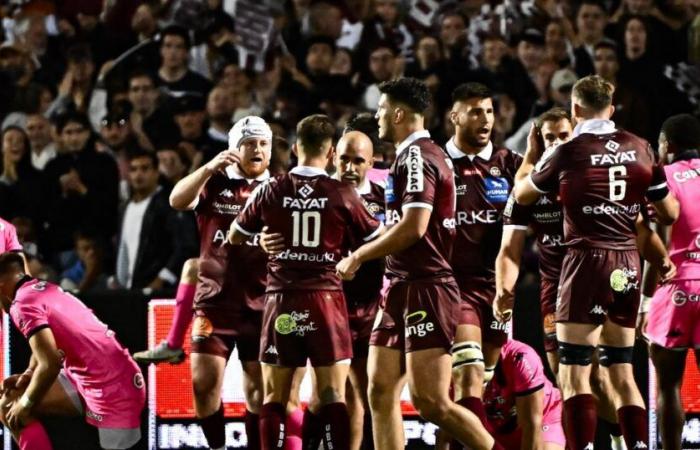 At
      home,
      UBB
      strikes
      hard
      from
      the
      start
      to
      push
      aside
      Stade
      Français