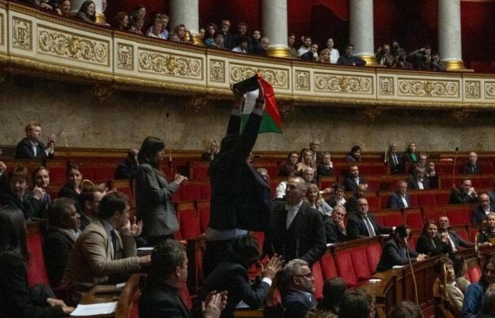 LFI
      MP
      Sébastien
      Delogu
      “solemnly”
      asks
      Yaël
      Braun-Pivet
      to
      return
      his
      Palestinian
      flag