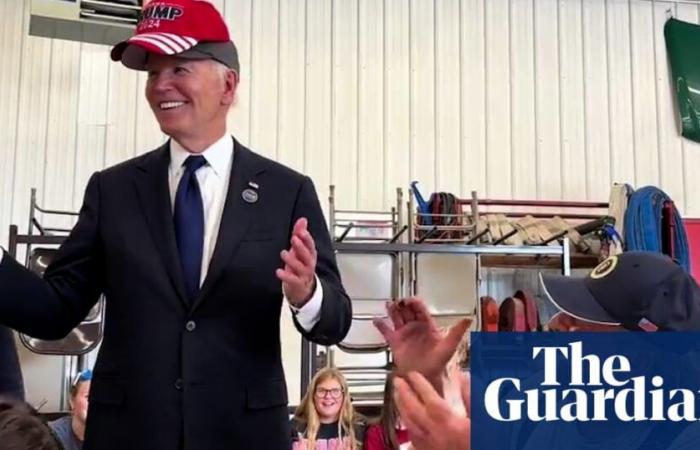 Biden
      jokes
      as
      he
      puts
      on
      Republican’s
      Trump
      2024
      cap:
      ‘I
      need
      that
      hat’
      |
      Joe
      Biden