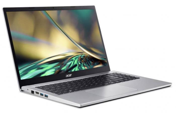 Promo 549€ Acer Aspire 3 A315-59-521F, cheap laptop Silver Ultrabook 15″ thin and light under Intel Core i5 with Ethernet efficient in everyday use