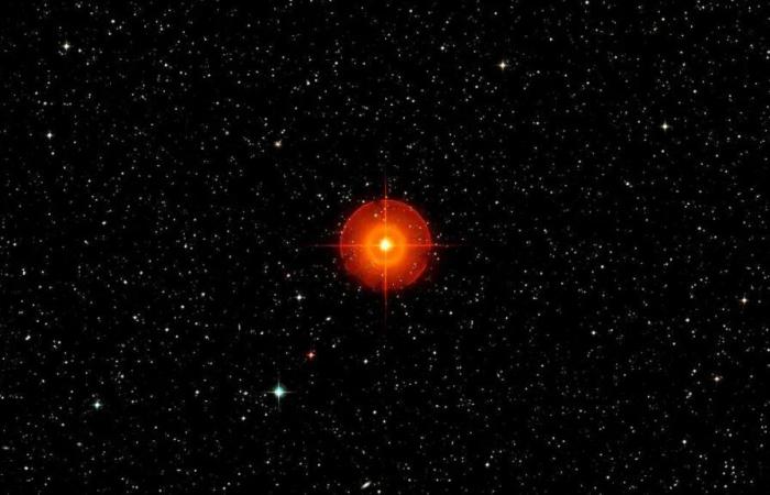 Giant gas bubbles observed on the surface of a distant star