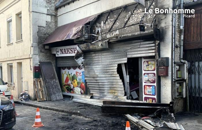 An arson attack destroyed this Liancourt business on the night of September 16-17