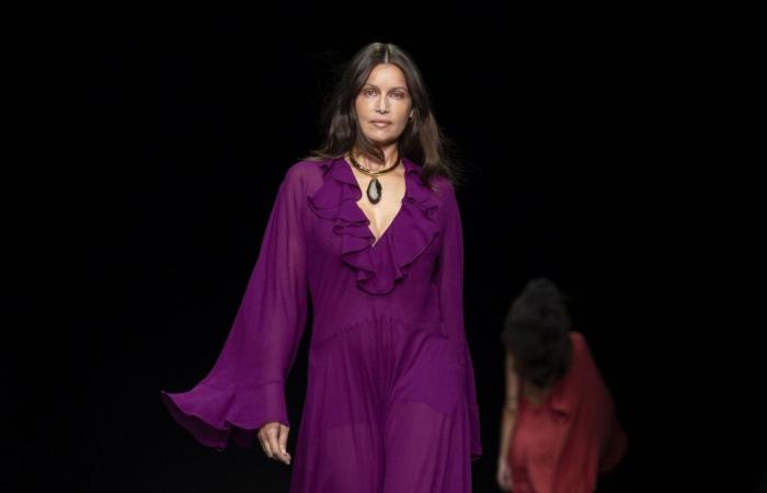 Laetitia Casta looks sublime while parading for an Italian brand