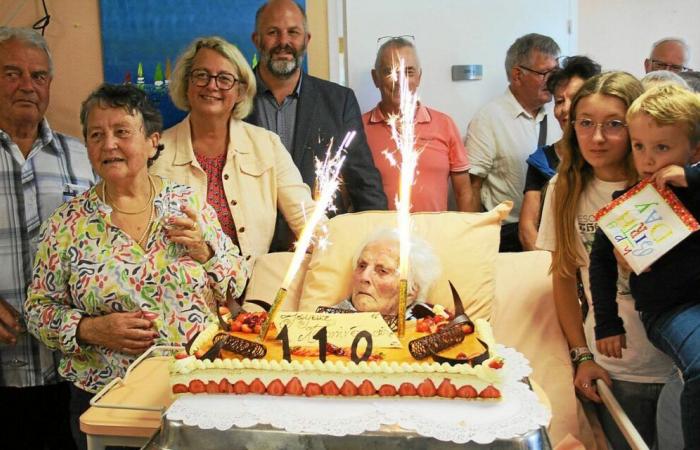 In Quimper, Marie Jaouen, dean of Finistère, celebrated her 110th birthday