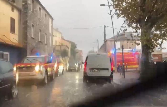 VIDEO – Cap Corse: the flooded roadway in the Pietranera-Grisgione sector