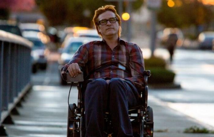 “Don’t Worry, He Won’t Get Far on Foot” on Arte, Joaquin Phoenix in the shoes of cartoonist John Callahan