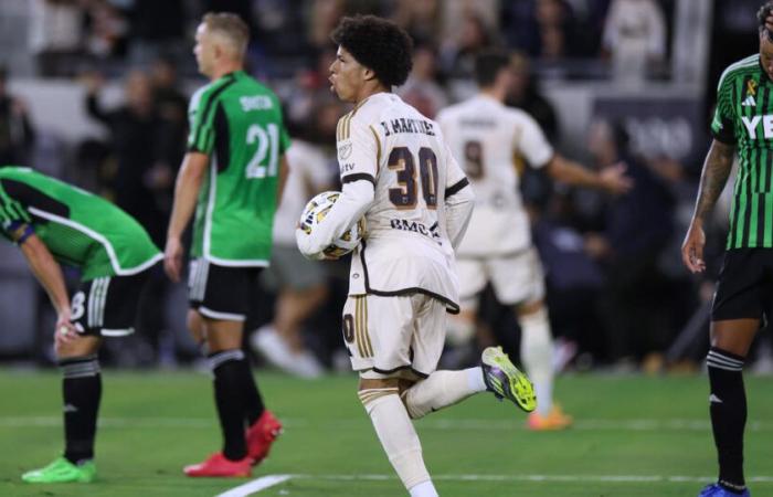 Teenager David Martínez scores equalizer in LAFC’s 1-1 draw with Austin