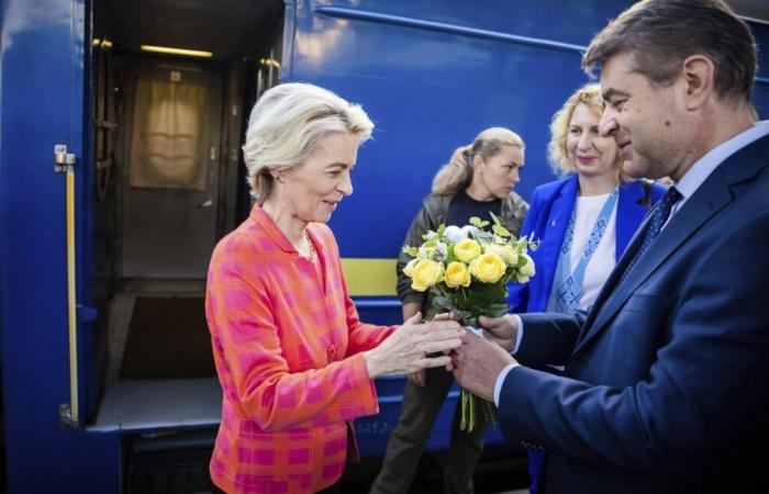 “We will support Ukraine in its courageous efforts,” says Ursula von der Leyen from kyiv…