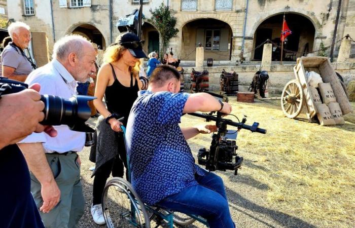 filming in the trenches on the cathedral square