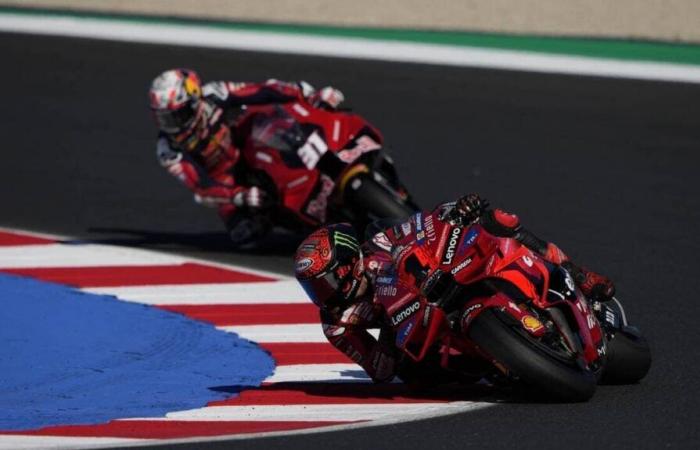 MotoGP. The starting grid of the sprint race and the Emilia Romagna Grand Prix