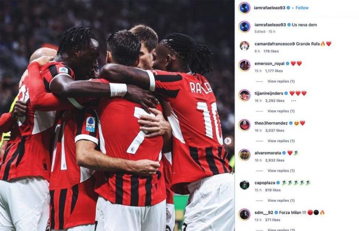 Photos: Milan players react to Inter win on social media