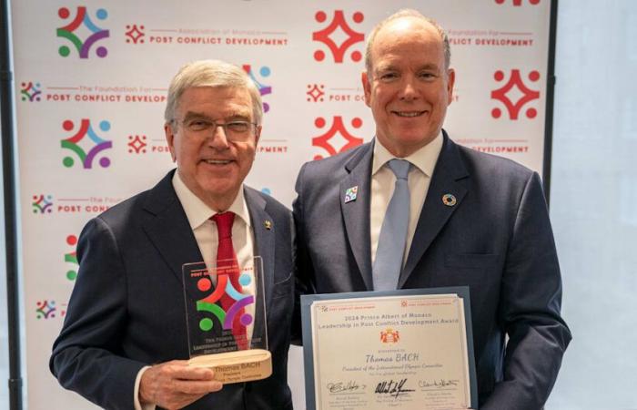 IOC President receives “Leadership in Post Conflict Development” award