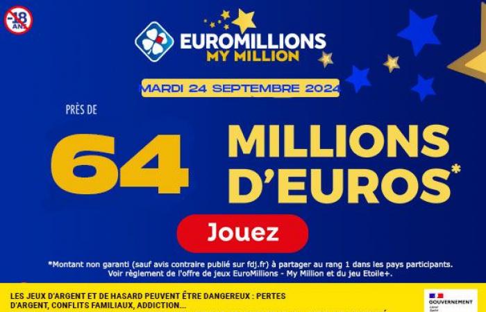 EuroMillions Tuesday September 24, 2024: 64 million euros to be won! – FDJ