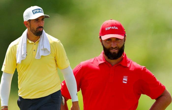 Matthieu Pavon in Jon Rahm’s game at the Spanish Open