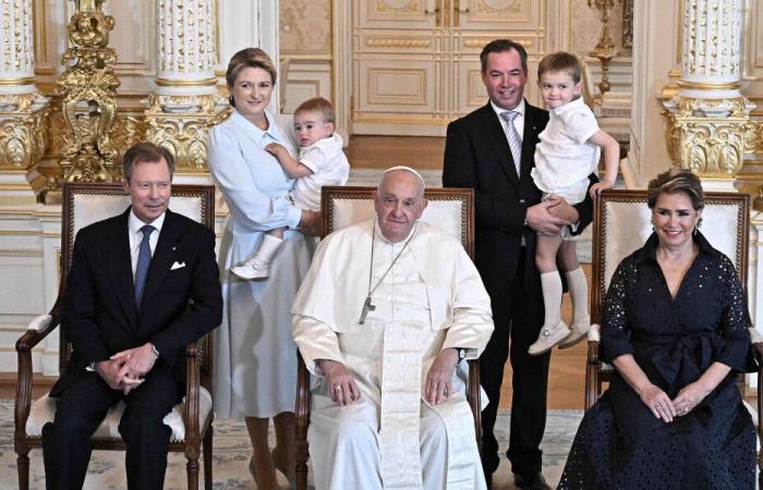 The Grand Ducal Family of Luxembourg united around Pope Francis