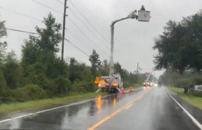 Videos show heavy wind and rain as Florida braces for Hurricane Helene