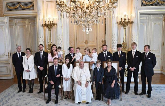 The Grand Ducal Family of Luxembourg united around Pope Francis