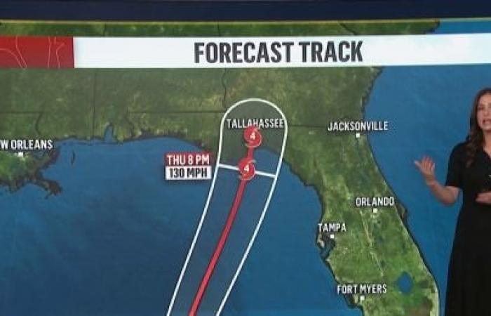 Videos show heavy wind and rain as Florida braces for Hurricane Helene