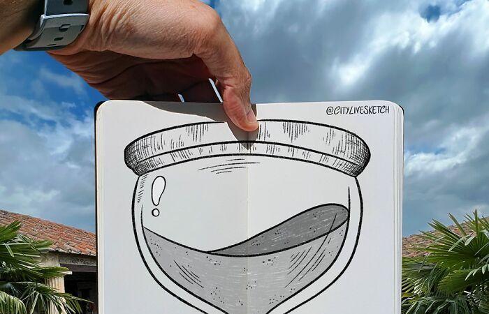 28 Surreal Scenes Created From Overlapping Drawings