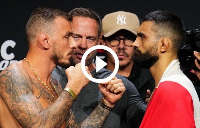 UFC Paris – Relive the face to face between Benoît Saint Denis and Moicano after the weigh-in