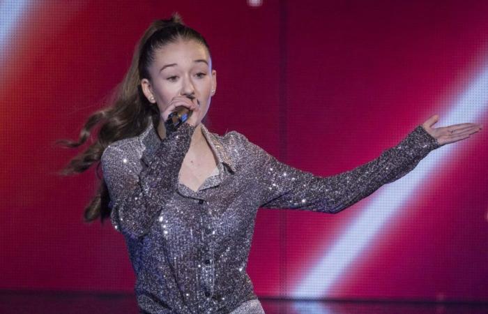 The young singer from Mallefougasse, Célia Salloum, in the semi-final of The Voice Kids