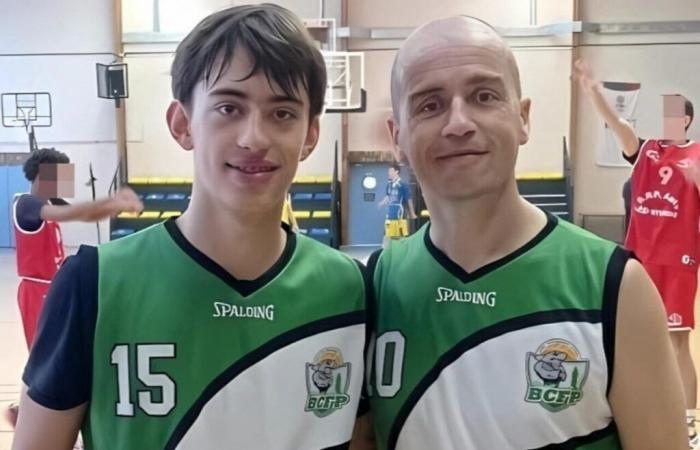 for the first time, Antoine and his son played a match together