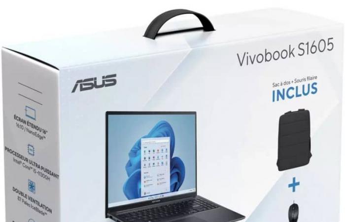 Promo €479 Good deal French Days ???? The Asus Vivobook 16 S1605PA-MB130W is only €479 at Cdiscount (16″, Intel Core i5-H + mouse + bag)