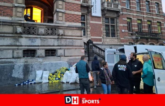 Last tough advice in Anderlecht: hundreds of laughing gas canisters dumped in front of the municipal house