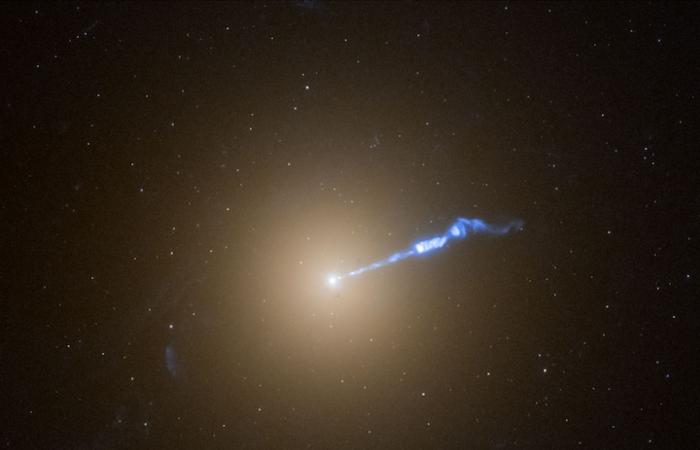 A black hole projected a beam through space. NASA took some stunning photos.